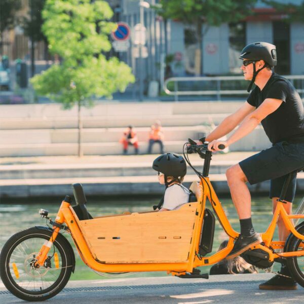 yuba bikes supercargo cl orange bamboo box